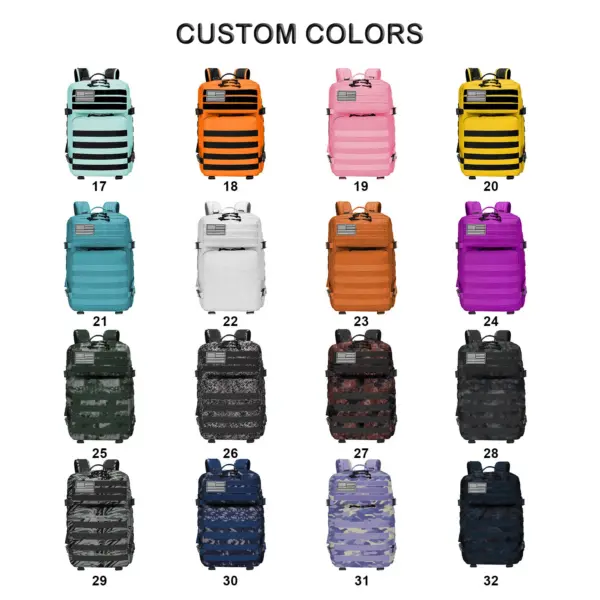 Hot Sale Custom logo Outdoor Hiking Tactical Rucksack Crossfit Utility Sports Gym Backpack 40l Red Tactical Bagpack