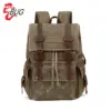 Big Traveling Backpack Bag Packable Rucksack Canvas Backpack Genuine Leather Mens Backbags-For-Men Bag Backpack for Boys