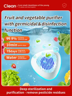Fruit and Vegetable Washing Machine Fruit Cleaner Device Fruit Purifier for with OH-ion Purification Technology for Cleaning