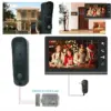 Wired Video Doorbell Intercom System Apartment Intercom Kit with 7 Inch Color Monitor and HD Camera Night Vision for Home