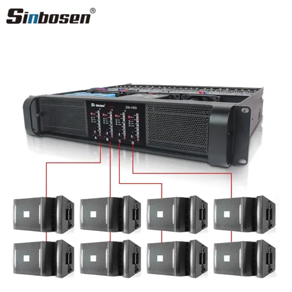 Power Amplifier  DS-10Q Sound Equipment/amplifiers/speaker Suitable for Dual 15-inch Line Array Speaker Amplifiers