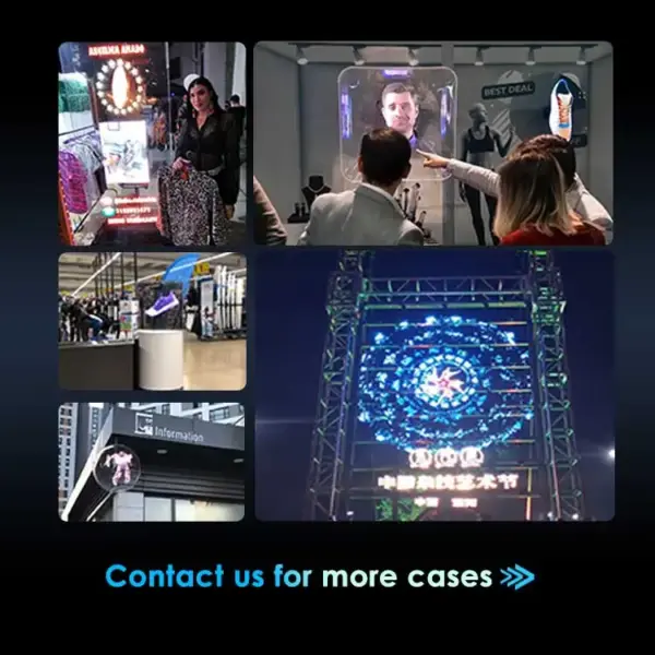 65Cm Holograma 3D Hologram Projector Fan 4K 1080P Advertising Hologram 3D Fan Image Projector