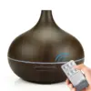 Newest 500ml Remote Control Electric Aromatherapy Essential Oil Wood Aromatic 7 Led Color Air Humidifier Aroma Diffuser Difuser