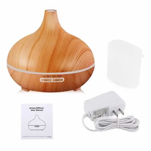 Newest 500ml Remote Control Electric Aromatherapy Essential Oil Wood Aromatic 7 Led Color Air Humidifier Aroma Diffuser Difuser