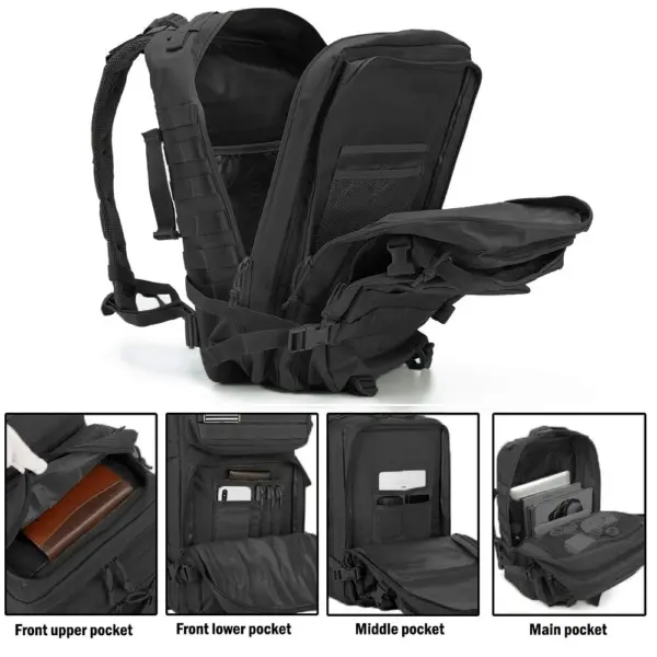 Hot Sale Custom logo Outdoor Hiking Tactical Rucksack Crossfit Utility Sports Gym Backpack 40l Red Tactical Bagpack