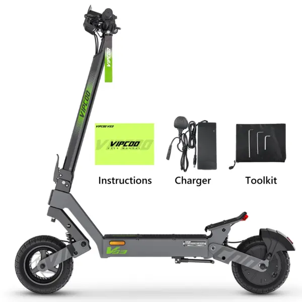 UK Warehouse Original Kick Scooters VIPCOO VS3 10 Inch 800w Motor 40-50KM Range Foldable Electric Scooter