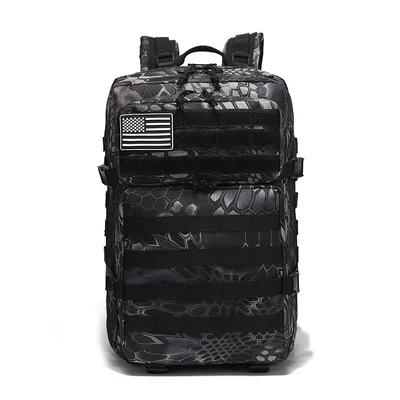 Low MOQ 900D Oxford  Tactical Backpack 45L Molle Pouch Assault Pack Camping Tactical Backpack  Bag OEM Hiking Backpack
