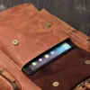 17" Handmade Cowhide Leather Backpack, Travel Rucksack, Hiking Backpack for Men and Boys