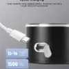 YenvQee 2025 New Customizable Type C Charging Glass Body SPE/PEM Electrolytic Alkaline Hydrogen Rich Water Generator Bottle