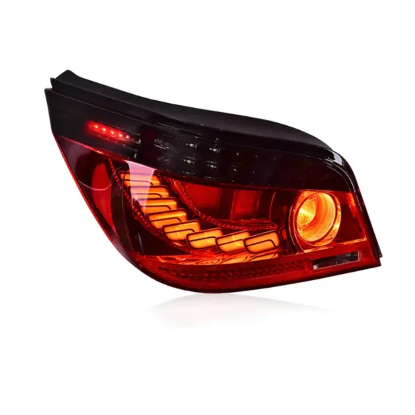 SJC Auto for BMW E60 5 Series 520i 523i 525i 528i 530i LED Dragon Scale Taillight 03-07 Turn signal Back Lamps Car Accessories