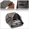 ZUOLUNDUO Fashion Wear Resistant Canvas Rucksack Backpack for Outdoor Travel Laptop Backpack for College School Backpack Unisex