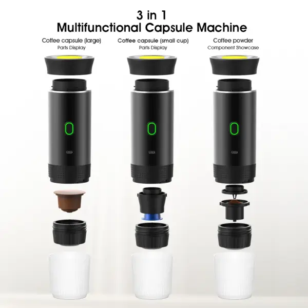 Multifunctional Cordless Automatic Heating Portable Coffee Machine Cold Brew Capsule Outdoor Portable Coffee Machine