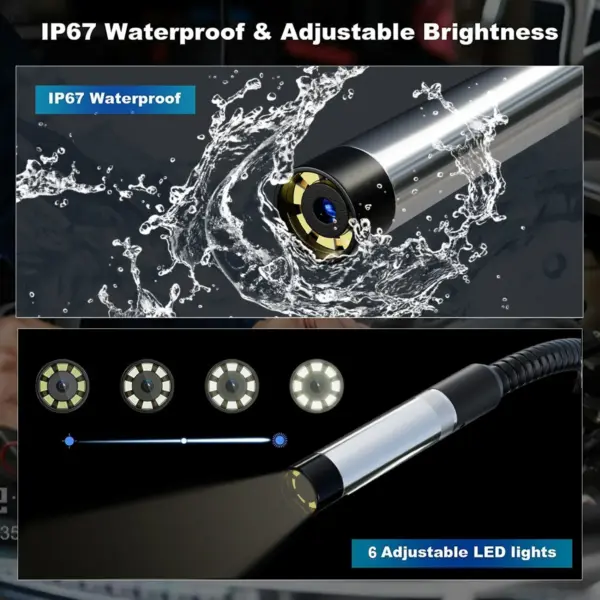 XTOOL XV200 8.5mm Inspection Endoscope Camera with XTOOL Tablet IP67 Waterproof 8 LED Adjustable Endoscope Camera