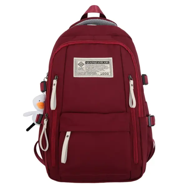 Large Capacity Solid Color Backpack Women's Korean-Style All-Match Casual Student Schoolbag One Piece Dropshipping 0372