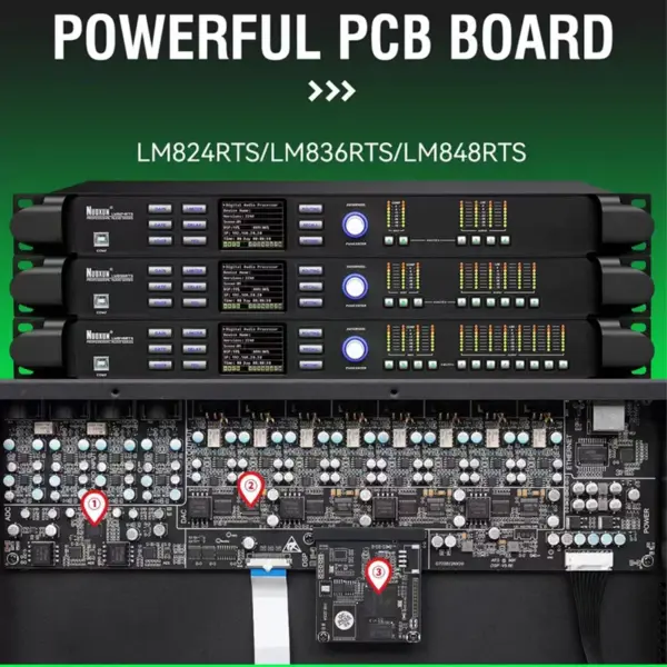 2000W D Class Plate Amplifier for Full Range Speaker Audio Sound Equipment with DSP Audio Processor and Line Array Features