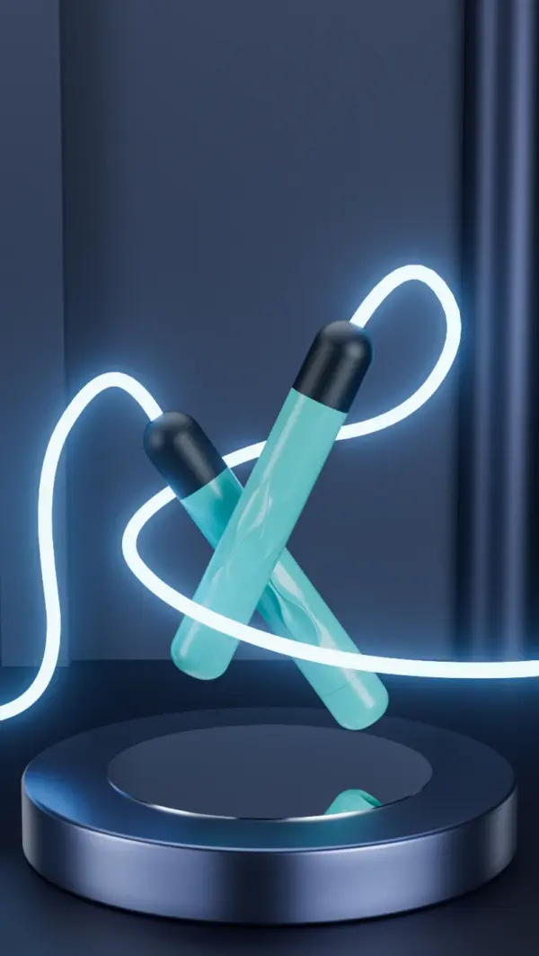 Fitness Adjustable 2.8m Optical TPU Cable Luminous 4.5mm Night LED Light up Adult Children Kids Jump Skipping Rope