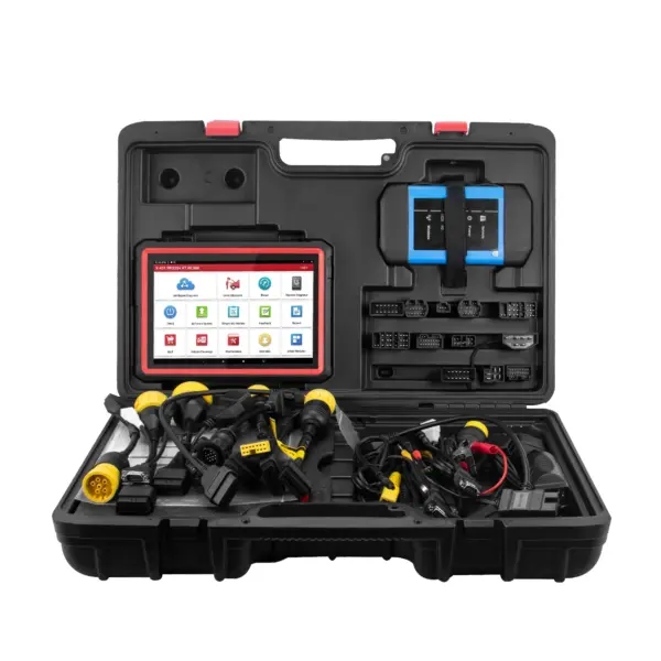 Launch V+ X431 PRO3 10.1inch Tablet Global Version with HD3 Ultimate Heavy Duty Adapter Work on Both 12V 24V Cars and Trucks