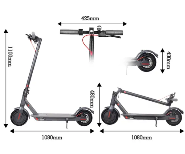 Most Popular Factory Direct Supply 8.5 Inch Foldable Electric Scooter  25km/h 350W with APP Electric Motorcycle