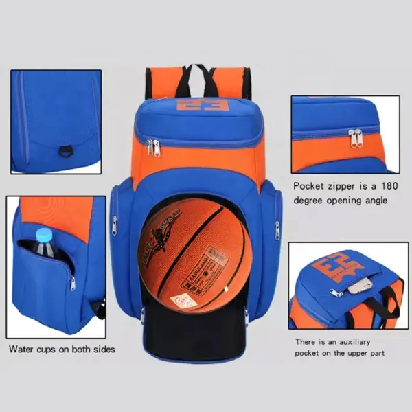 Custom New School Team Sport Volleyball Basketball Football Soccer Black Premium Backpack