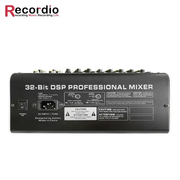 GAX-MC8 8 Channel Blueteeth Mixer 24 Bit DSP Digital Effect Sound Mixing Console Equipment USB 48V DJ Mixing Studio Equipment