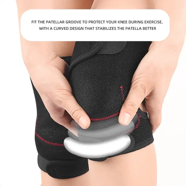 Knee Pain Relief & Adjustable Stabilizer Knee Strap Knee Brace for Hiking Tennis Basketball Left and Right