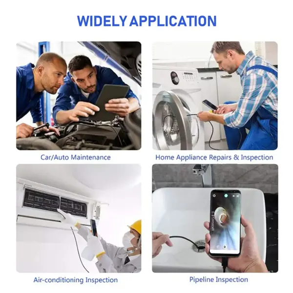 7mm 3.5M Hard Cable 3 in 1 Industrial Mini Endoscope Repair Pipeline Inspection Endoscopy Camera