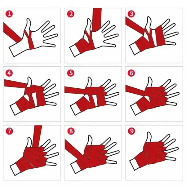 Piaoyu Adult Boxing Straps 3cm/5cm Sweat Absorbent Cotton Hand Wraps for Muay Thai Combat Training Fitness Gym Use Set Model