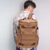 ZUOLUNDUO High Capacity Casual Canvas Travel Backpack Vintage Backpack Men's Backpacks