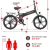 SAMEBIKE Free Shipping Ebike Electric City Bike 48v Voltage Integrated Lithium Battery 20 Inch Electric Folding Bicycle