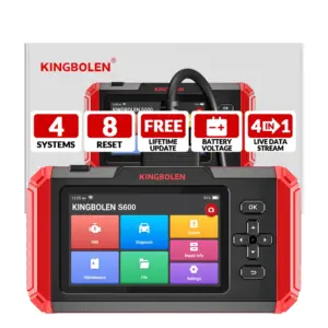 Kingbolen S600 OBD2 Scanner Automotive Diagnostic Machine Lifetime Free Update Car Engine 4 Systems Scan With 8 Resets
