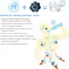 YenvQee Healthy Cheap Price Glass Stainless Steel Quiet Rechargeable Electrolysis H2 Japan Hydrogen Water Generator