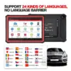 Launch V+ X431 PRO3 10.1inch Tablet Global Version with HD3 Ultimate Heavy Duty Adapter Work on Both 12V 24V Cars and Trucks