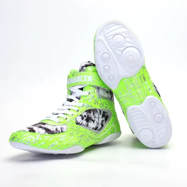 2025 Wholesale Custom Logo Print Customized Sports Professional Training Boxing Boots Wrestling Shoes for Men