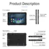 10.1 Inch Ip67 Waterproof Rfid Industrial Tablet Pc Two Camera Fingerprint 10000 Mah Rugged Tablet for Warehouse