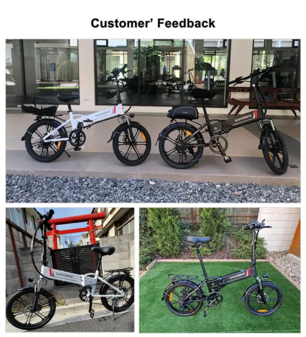 SAMEBIKE Free Shipping Ebike Electric City Bike 48v Voltage Integrated Lithium Battery 20 Inch Electric Folding Bicycle