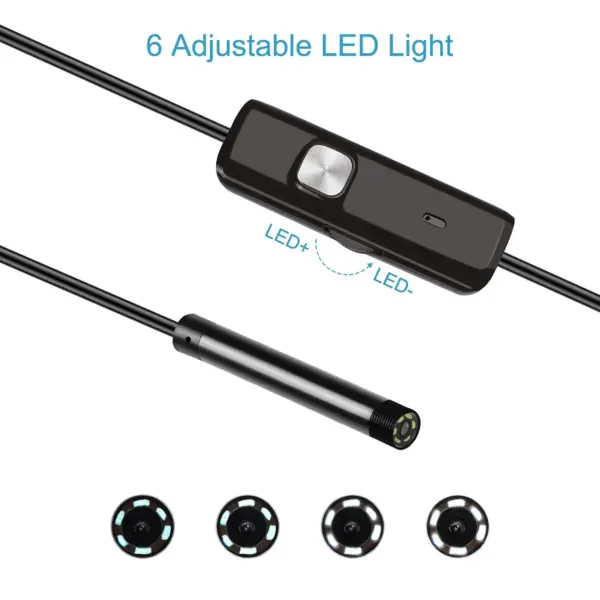7mm 3.5M Hard Cable 3 in 1 Industrial Mini Endoscope Repair Pipeline Inspection Endoscopy Camera