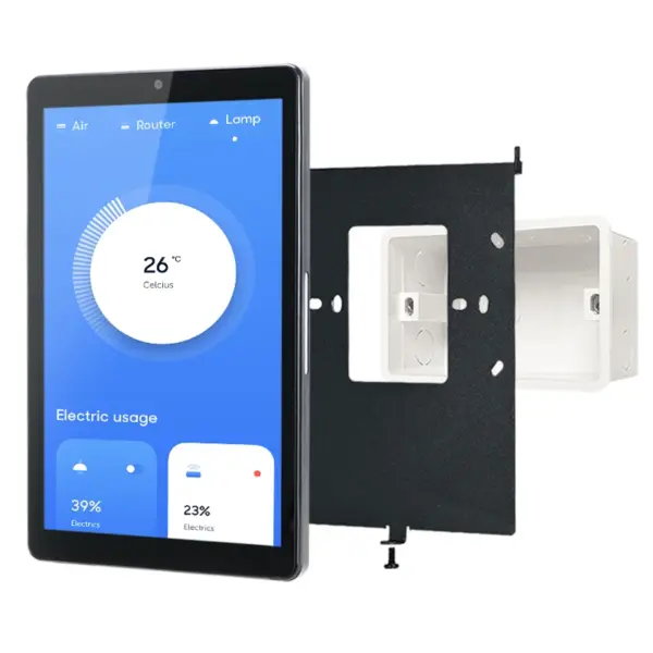 2023 YC-SM08P Home Automation 8 Inch Vertical Display Inwall Android 11 POE Tablet