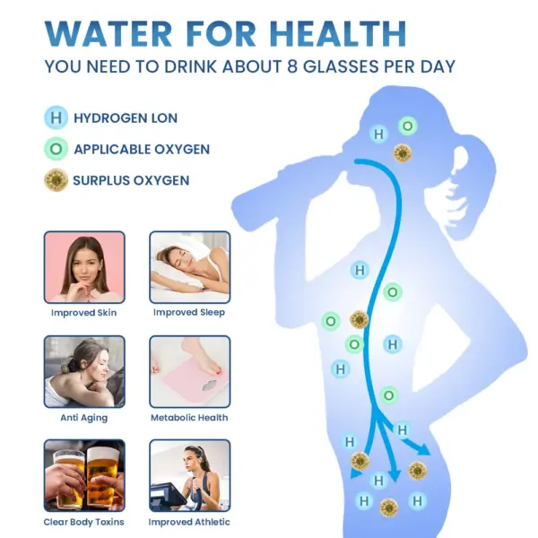 Factory Price Hydrogen Water Bottle Glass 400ml New Design Cawolo Portable H2 Rich Water Bottle Hydrogen Water Machine Generator