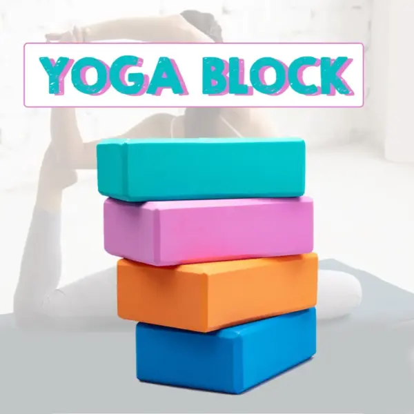 Foam EVA Yoga Blocks Lightweight Yoga Brick Accessories for Yoga, Pilates, Stretching and Meditation