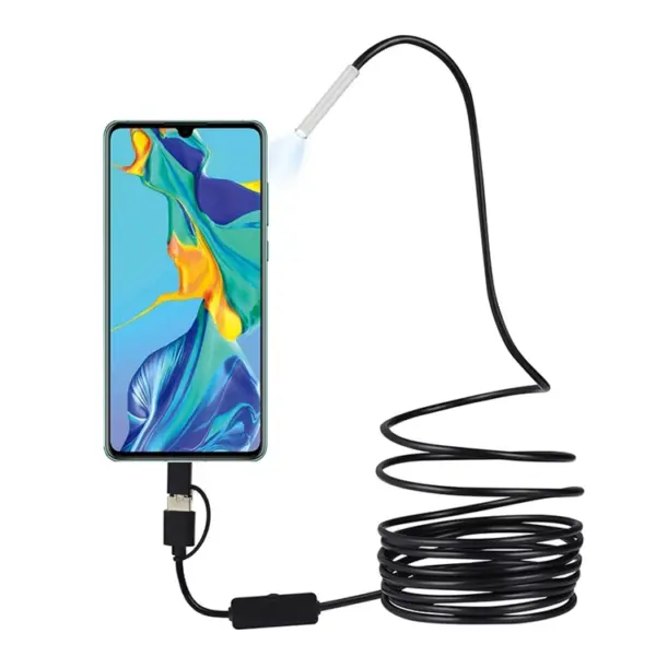 3.9mm Android Type-C USB Endoscope Waterproof Pipe Inspection Mini Camera Borescope with 10M Line