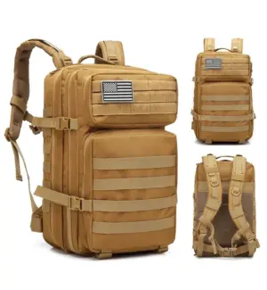 Low MOQ 900D Oxford  Tactical Backpack 45L Molle Pouch Assault Pack Camping Tactical Backpack  Bag OEM Hiking Backpack