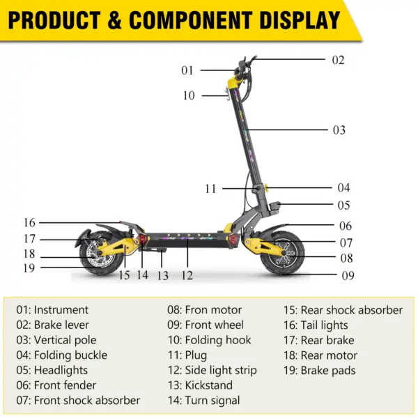 Fast Delivery Time IENYRID ES60 11-inch 48V/23Ah 1200W*2 Off-Road Electric Scooter for Adults UK/EU/US Stock