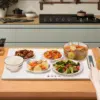 Portable Electric Warming Tray Foldable Keep Food Warm Heating Mat Silicone Food Warming Mat Color Box Coil English 4 Burners