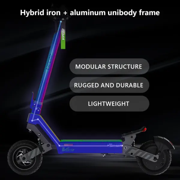 UK Warehouse Original Kick Scooters VIPCOO VS3 10 Inch 800w Motor 40-50KM Range Foldable Electric Scooter