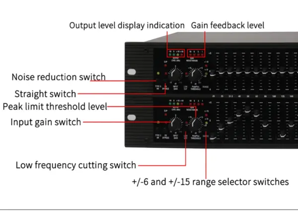 DJ Sound System Dj Equipment 2231 Dual Channel 31 Band Graphic Equalizer 2231 Audio Equalizer