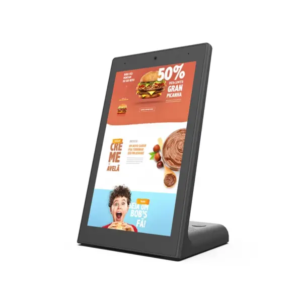8/10 Inch L Type Vertical Display Desk Stand Digital Signage Desktop Touch Screen Panel Smart Rk3128 3288 3399 Android Tablet