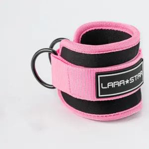 LS0124 Gym Accessories Bodybuilding Gym Ankle Straps Wraps for Cable Machine Neoprene Padded Gymnastics Ankle Cuffs Production