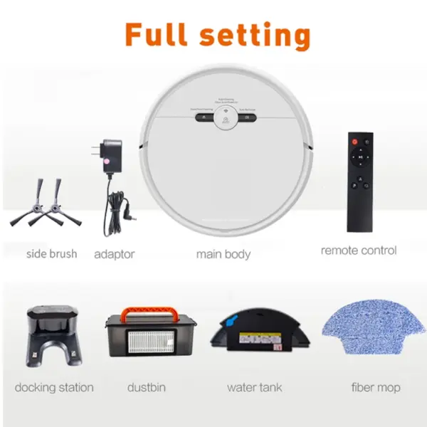 4400mAh Robot Vacuum Cleaner Strong Suction Self Charging Mopping Sweeping Ideal for Hard Floors Carpet Pet Hair WiFi Alexa APP