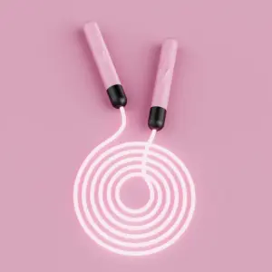 Fitness Adjustable 2.8m Optical TPU Cable Luminous 4.5mm Night LED Light up Adult Children Kids Jump Skipping Rope