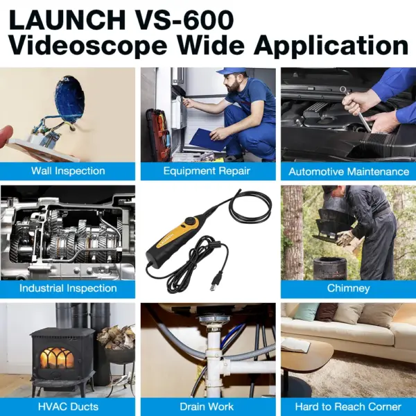 USA EU Warehouse  LAUNCH X431 VSP600 VideoScope Digital HD Endoscope Inspection Camera Detector Decoder Accessories